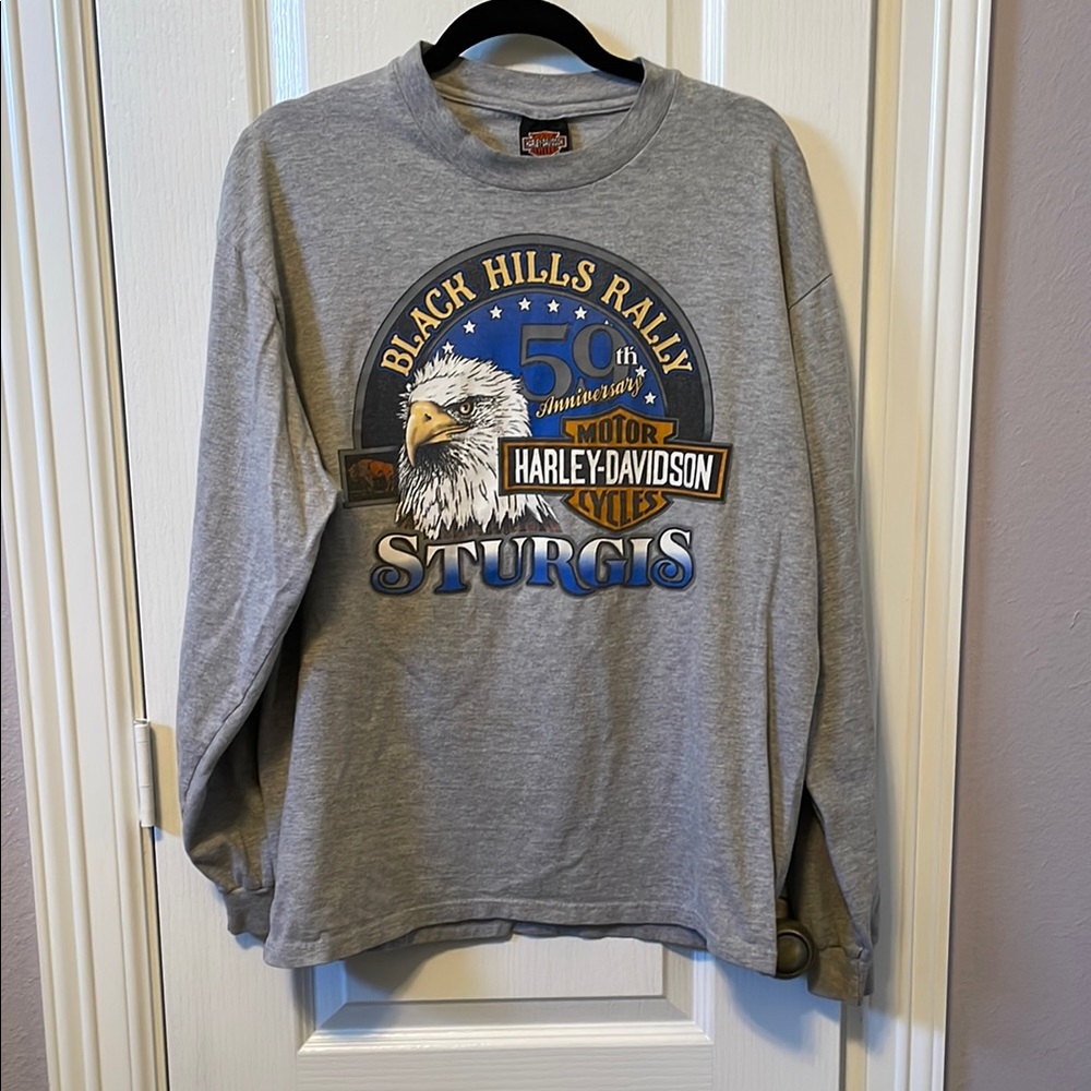 Harley-Davidson Gray Men's LS Tshirt